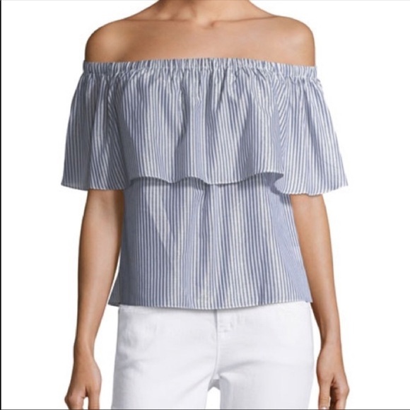 Waverly Grey Off Shoulder Top - Picture 1 of 6